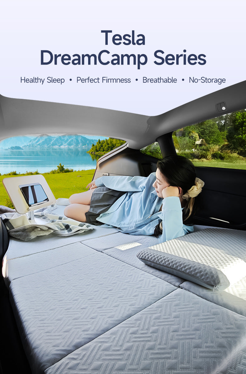 Inflatable Camping Mattress for Tesla Model Y Juniper - with Electric Pump