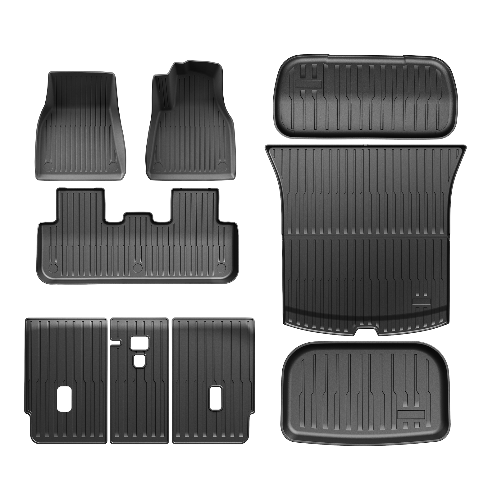 All-Weather Floor Mats Full Set for Refreshed Tesla Model Y (9-Piece Set)
