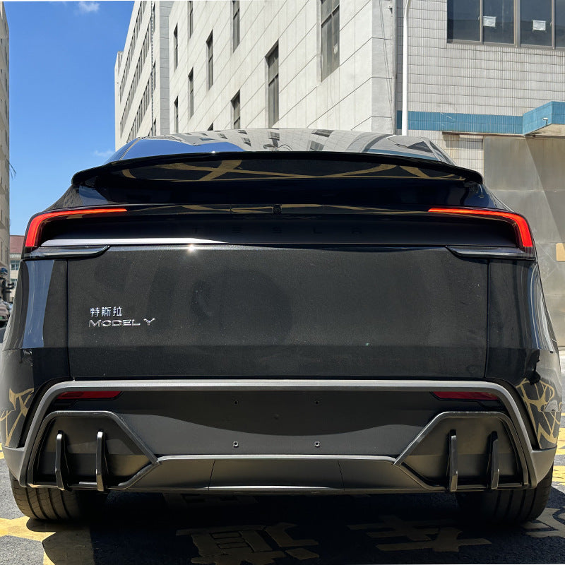 Tesla Model Y Refresh Rear Lip Spoiler, No-Drill Trunk Diffuser