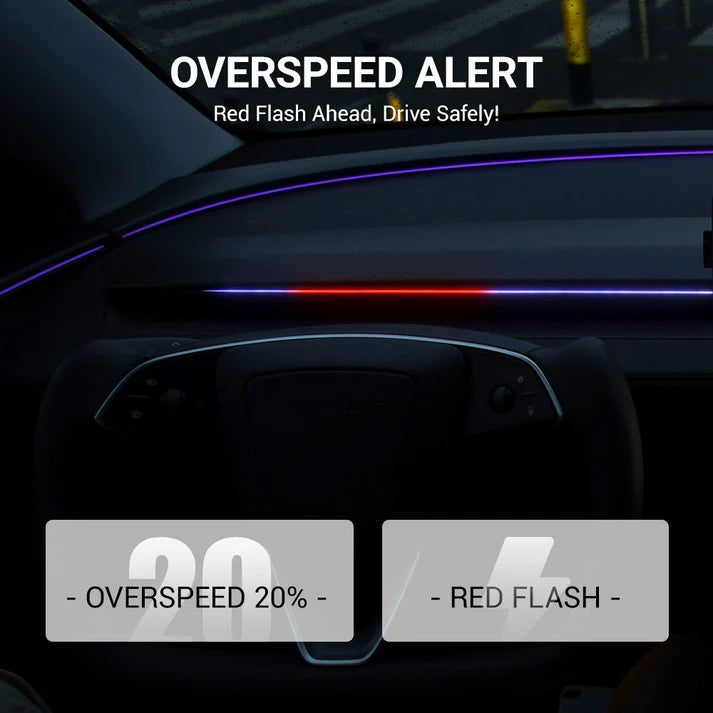 Tesla Model 3 & Model Y Blind Spot Monitor RGB Ambient Lighting (BSD Lane Change Alert)