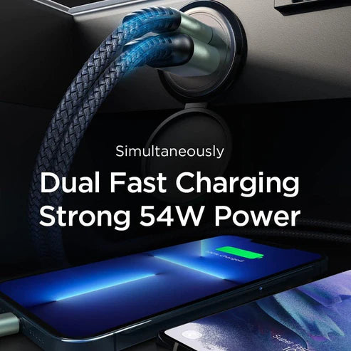 Dual-port fast car charging | PD 3.0 + QC 3.0 | 30W output | Ultra-compact design