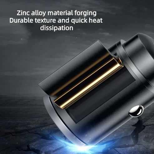 Dual-port fast car charging | PD 3.0 + QC 3.0 | 30W output | Ultra-compact design
