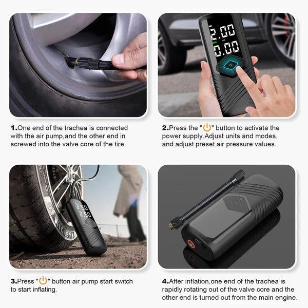 Smart car tire inflator