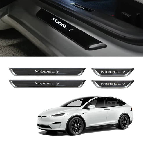 LED illuminated Welcome Pedal Door Sill Protector for Model Y / 3