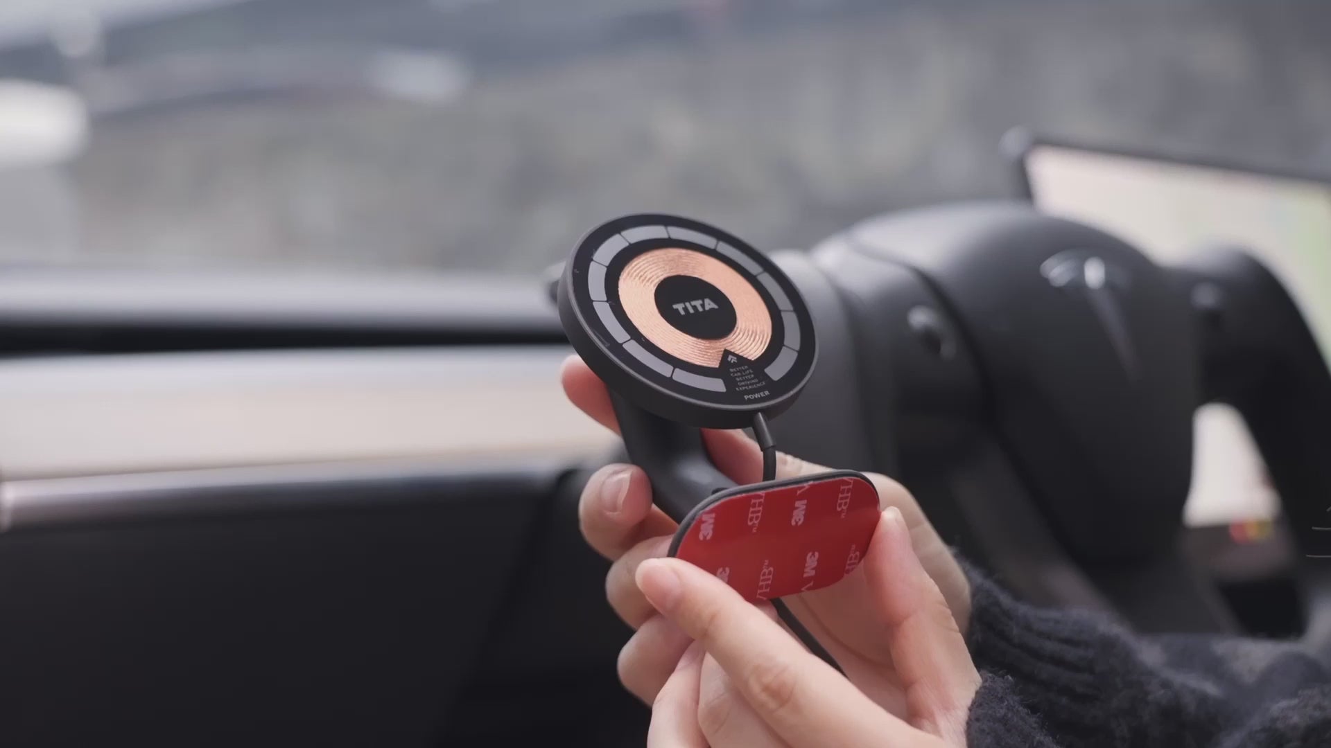 TITA Flexural - Magsafe wireless charging phone holder for Model Y/3 Highland
