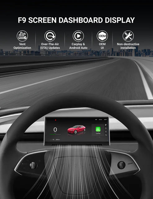 Dashboard Instrument Cluster Display with CarPlay / Android Auto for Tesla Model 3 Highland & Model Y Juniper