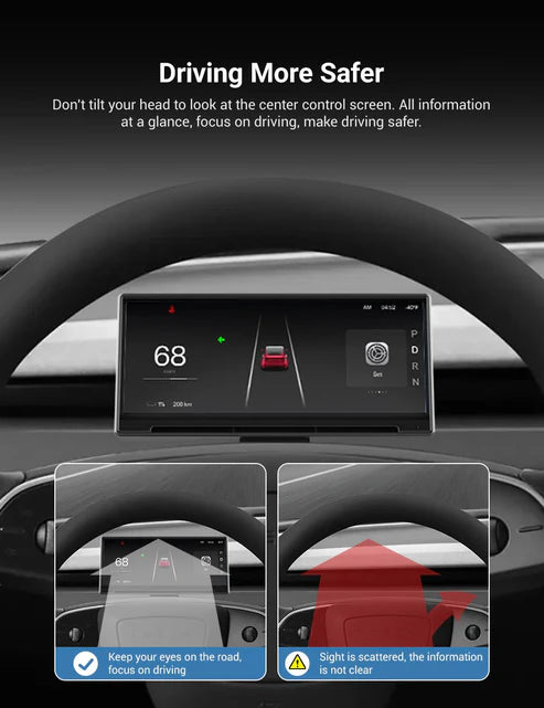 Dashboard Instrument Cluster Display with CarPlay / Android Auto for Tesla Model 3 Highland & Model Y Juniper