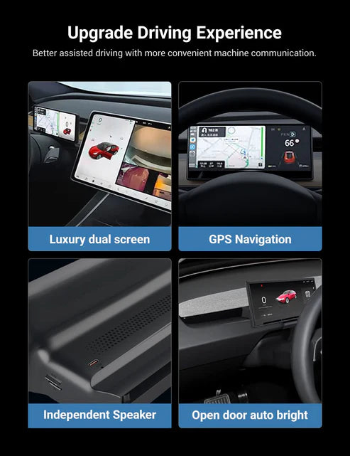 Dashboard Instrument Cluster Display with CarPlay / Android Auto for Tesla Model 3 Highland & Model Y Juniper