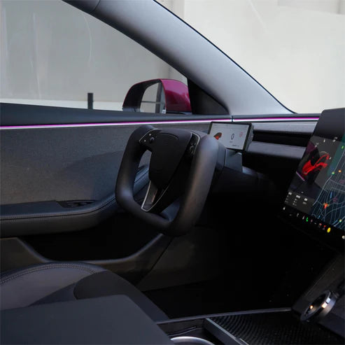 Yoke Steering Wheel for Tesla Model 3 Highland & Model Y Juniper – Flat-Bottom Performance Steering Wheel