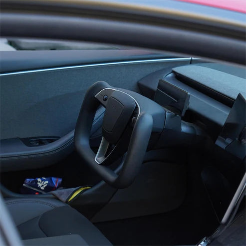 Yoke Steering Wheel for Tesla Model 3 Highland & Model Y Juniper – Flat-Bottom Performance Steering Wheel